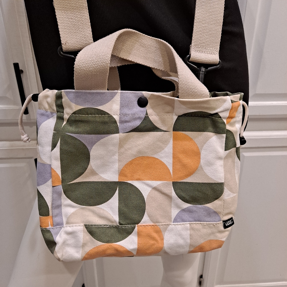 Vans Cream, Green, and Orange Crossbody Bag Off The Wall - Picture 2 of 11